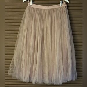 Miami Cream pink A-Line Tulle Skirt